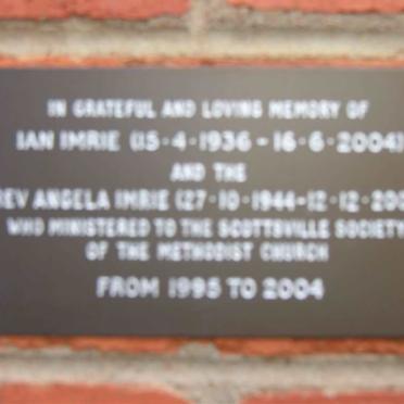 IMRIE Ian 1936-2004 &amp; Angela 1944-2004