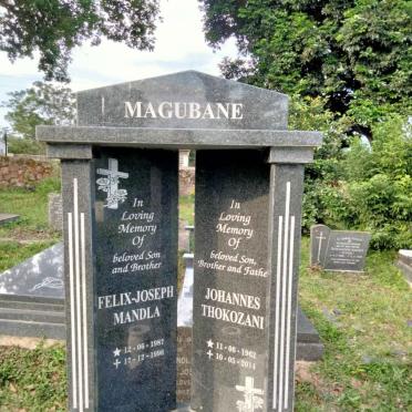 MAGUBANE Johannes Thokozani 1962-2014 & Felix-Joseph 1987-1996