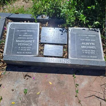 BRAUNS Alwyn Michael -1975 :: BRAUNS Margaret Vernica 1960-1976 :: BRISSET Cecilia Catherine 1951-2010