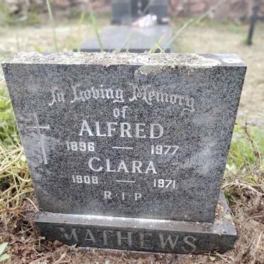 MATHEWS Alfred 1896-1977 & Clara 1908-1971