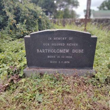 DUBE Bartholomew 1906-1976