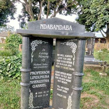 NDABANDABA Professor Lindumusa Bhekizitha Gabriel 1935-2018