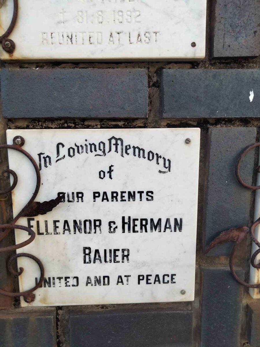BAUER Herman &amp; Elleanor