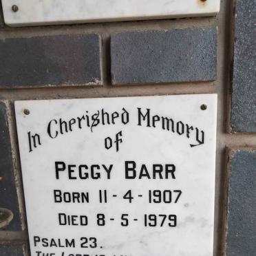 BARR Peggy 1907-1979