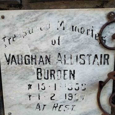 BURDEN Vaughan Allistair 1958-1987