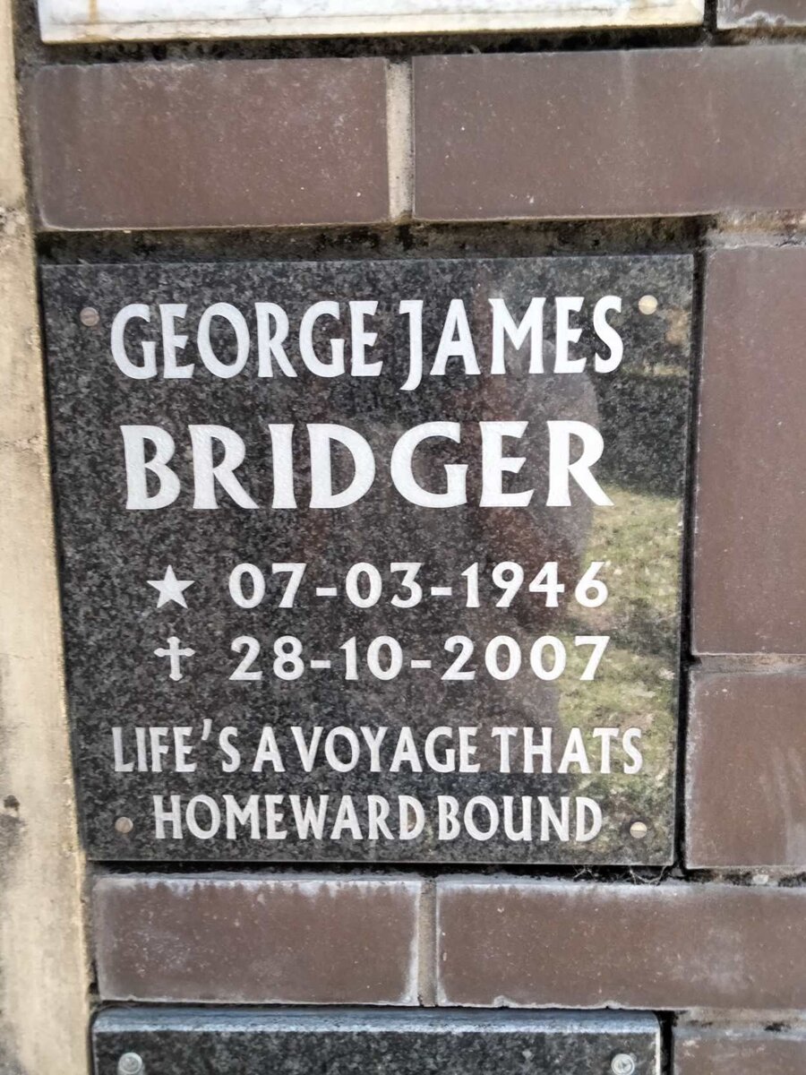 BRIDGER George James 1946-2007