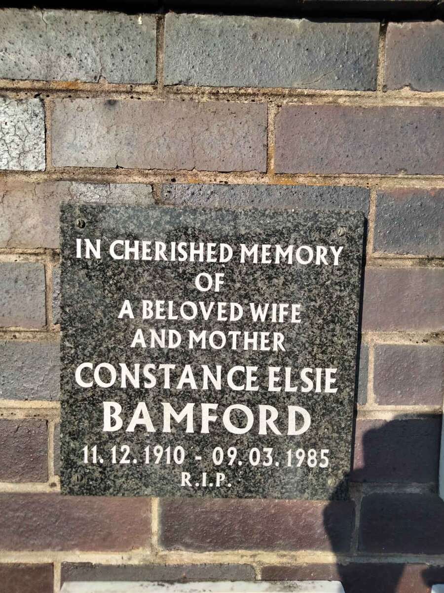 BAMFORD Constance Elsie 1910-1985