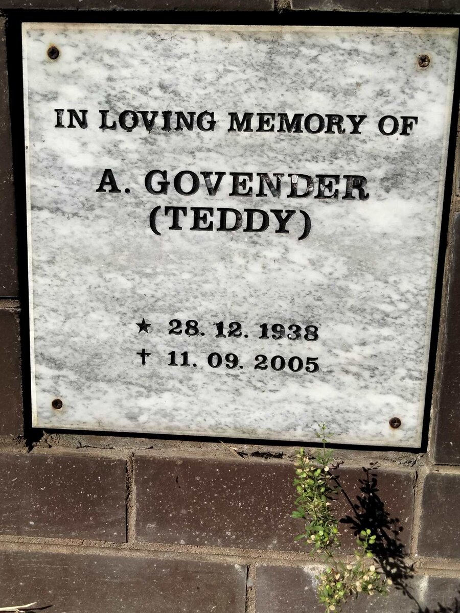 GOVENDER A. 1938-2005