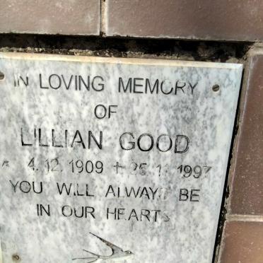 GOOD Lillian 1909-1997