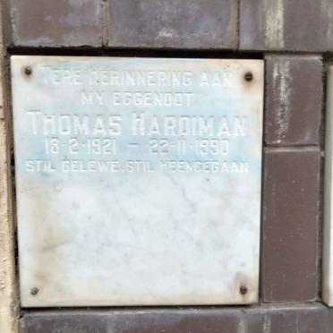 HARDIMAN Thomas 1921-1990