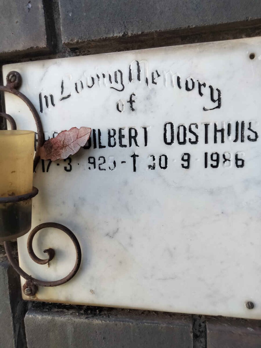 OOSTHUIS ?ilbert 1929-1986