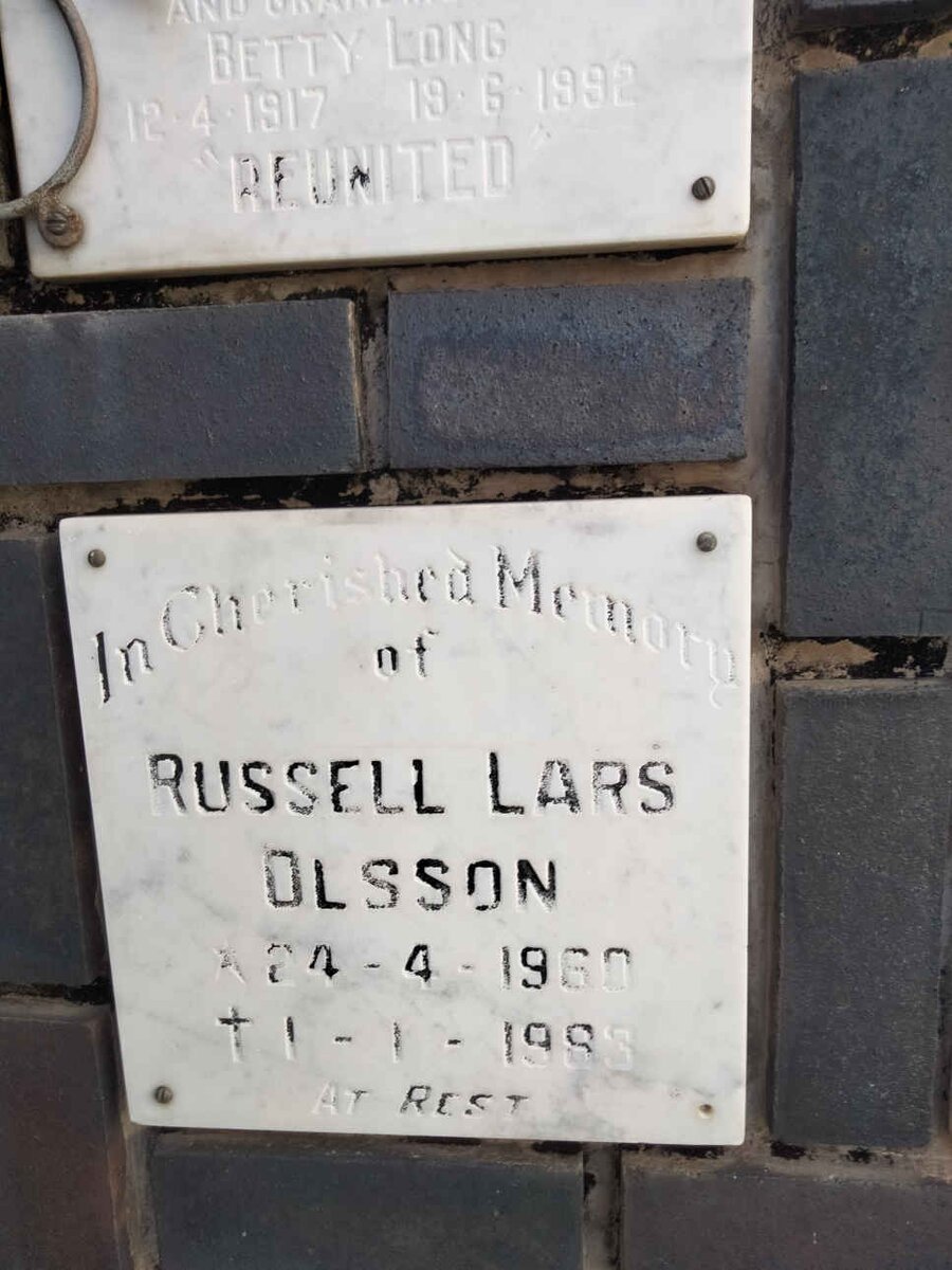 OLSSON Russell Lars 1960-1983