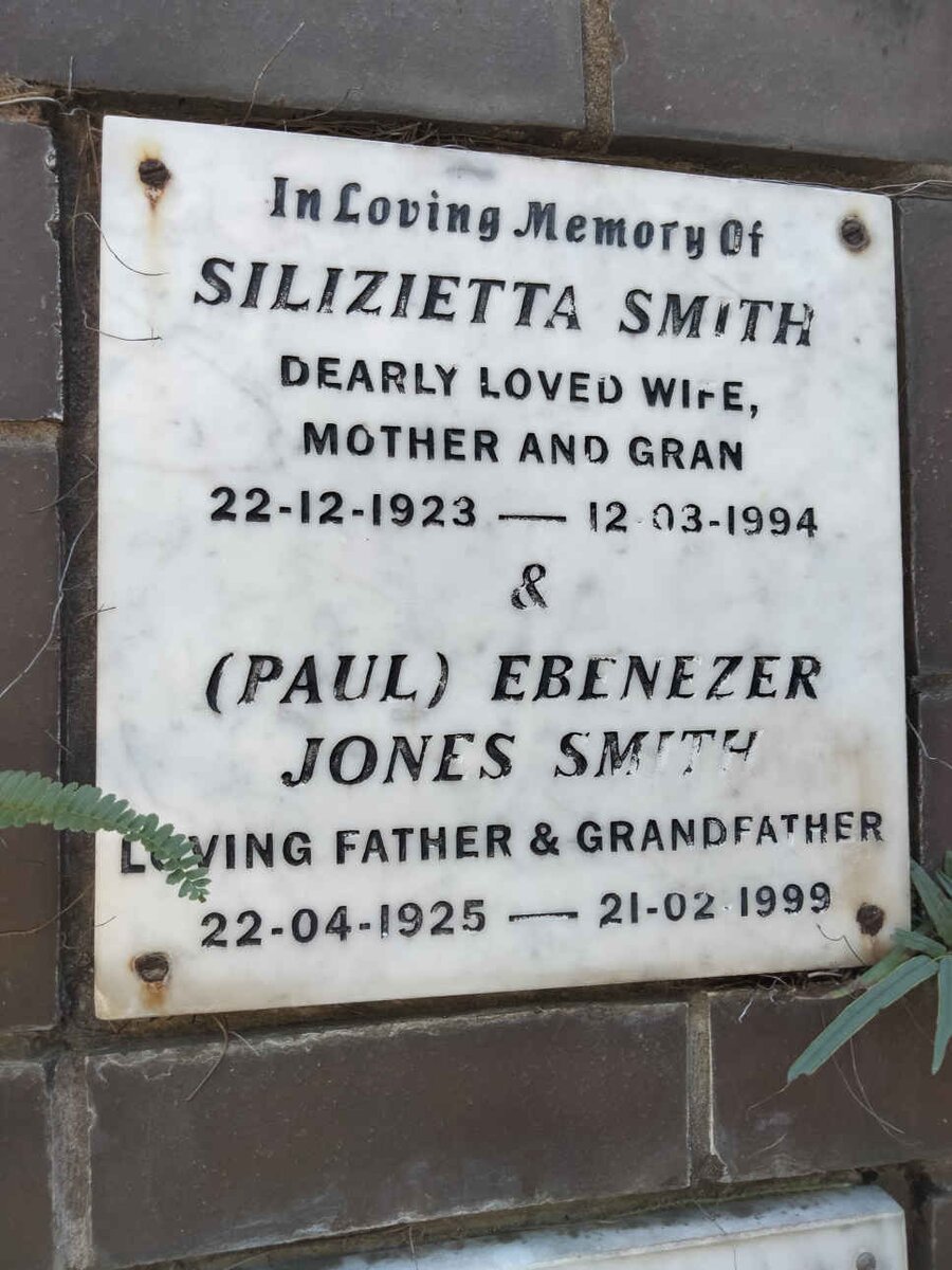 SMITH Ebenezer Jones 1925-1999 &amp; Silizietta 1923-1994