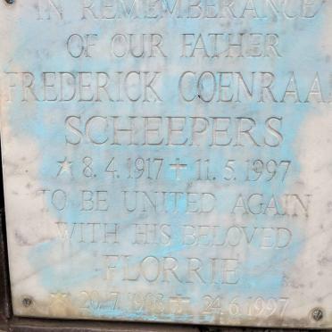 SCHEEPERS Frederick Coenraad 1917-1997 &amp; Florrie 1903-1997