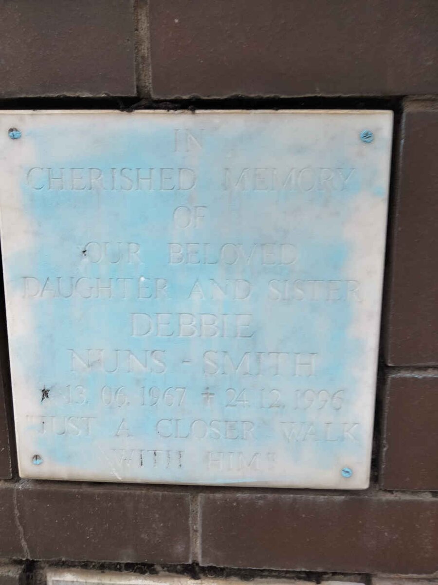 SMITH Debbie, NUNS- 1967-1996