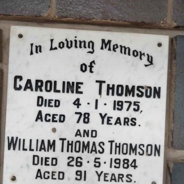 THOMSON William Thomas -1984 &amp; Caroline -1975