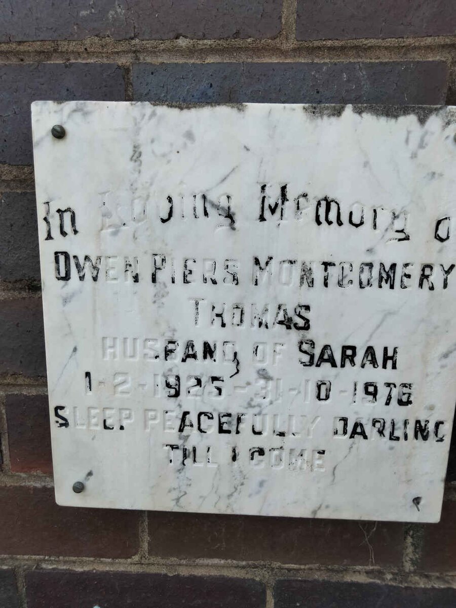 THOMAS Owen Piers Montgomery 1925-1976