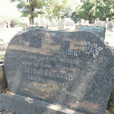BARNARD Lettie nee VAN NIEKERK 1898-1981