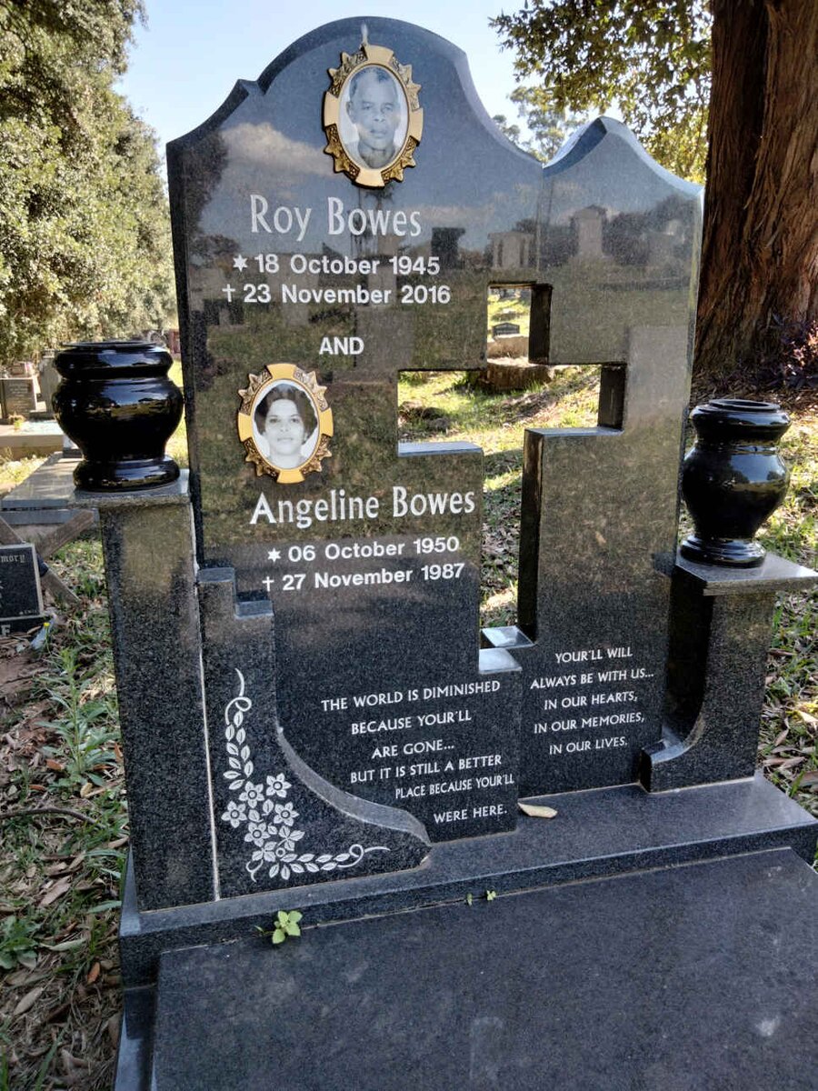 BOWES Roy 1945-2016 &amp; Angeline 1950-1987