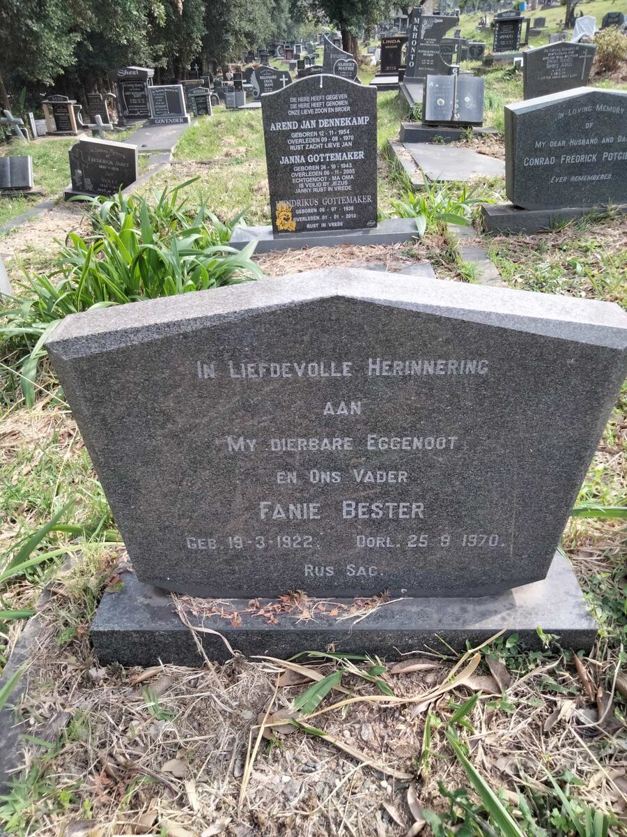 BESTER Fanie 1922-1970