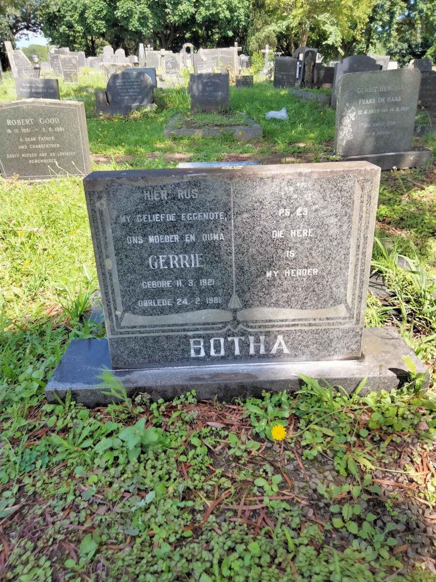 BOTHA Gerrie 1921-1981