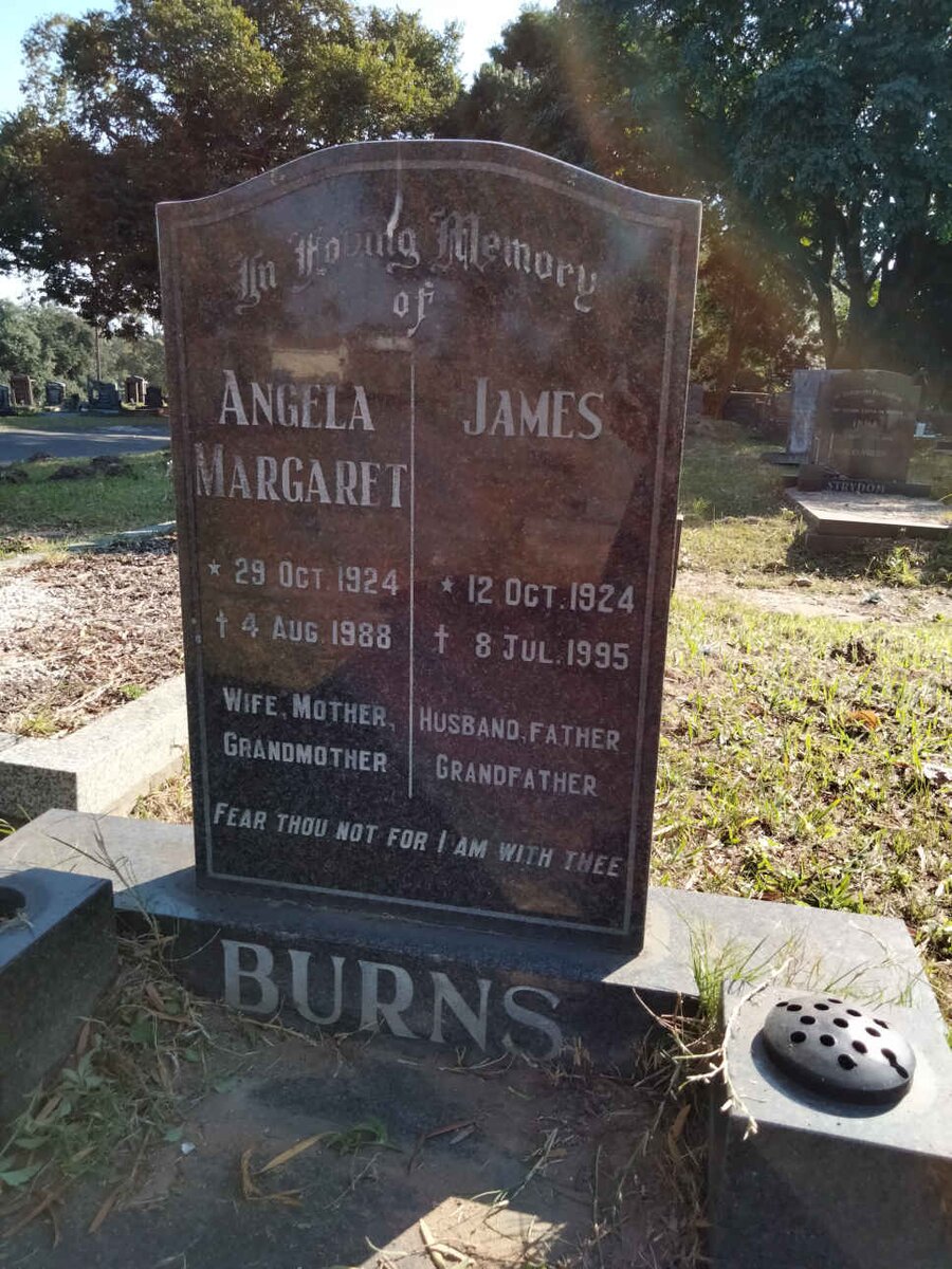 BURNS James 1924-1995 &amp; Angela Margaret 1924-1988