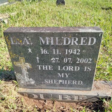 DUBE L.A. Mildred 1942-2002