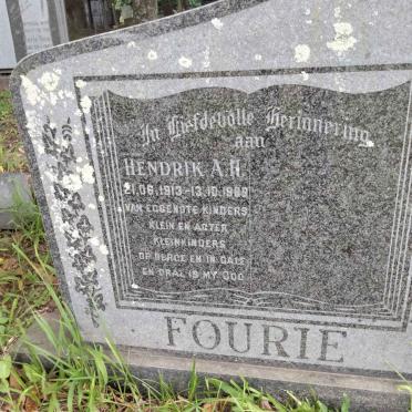 FOURIE Hendrik A.H. 1913-1989