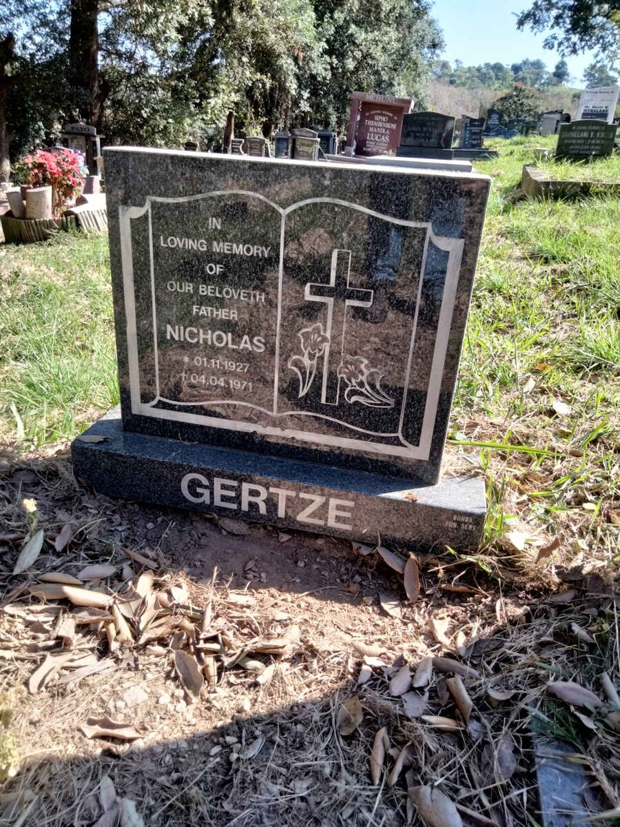 GERTZE Nicholas 1927-1971