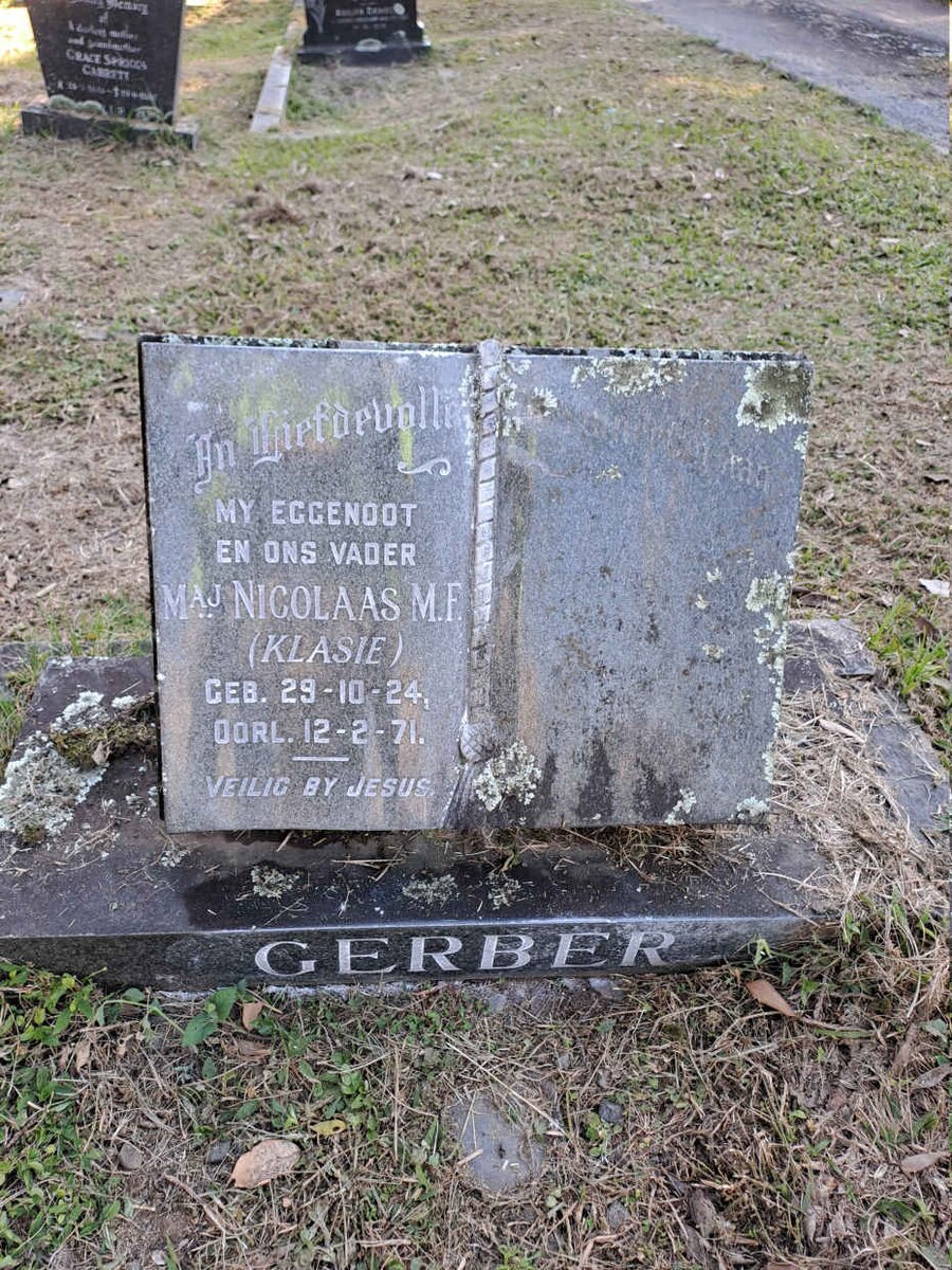 GERBER Nicolaas M.F. 1924-1971