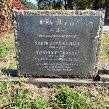 HALL North Joseph 1874-1924 &amp; Beatrice D'HOFMAN DE VILLIERS ST. POL. 1891-1969