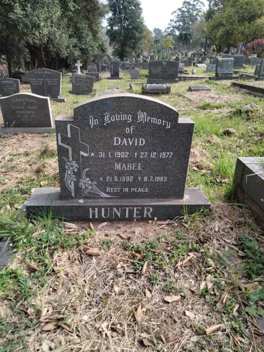 HUNTER David 1902-1977 &amp; Mabel 1902-1989