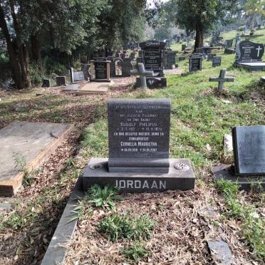 JORDAAN Rudolph Philipus 1913-1970 &amp; Cornelia Magrietha 1919-2007