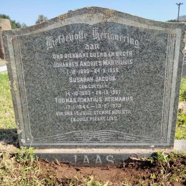 LAAS Johannes Andries Marthinus 1893-1956 &amp; Susarah Jacoba COETZER 1903-1987