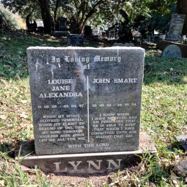 LYNN John Smart 1903-2004 &amp; Louisa Jane Alexandra 1905-1997