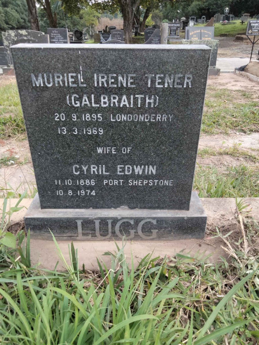 LUGG Cyril Edwin 1886-1974 &amp; Muriel Irene Tener GALBRAITH 1895-1969