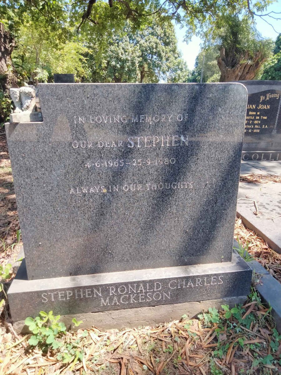 MACKESON Stephen Ronald Charles 1965-1980