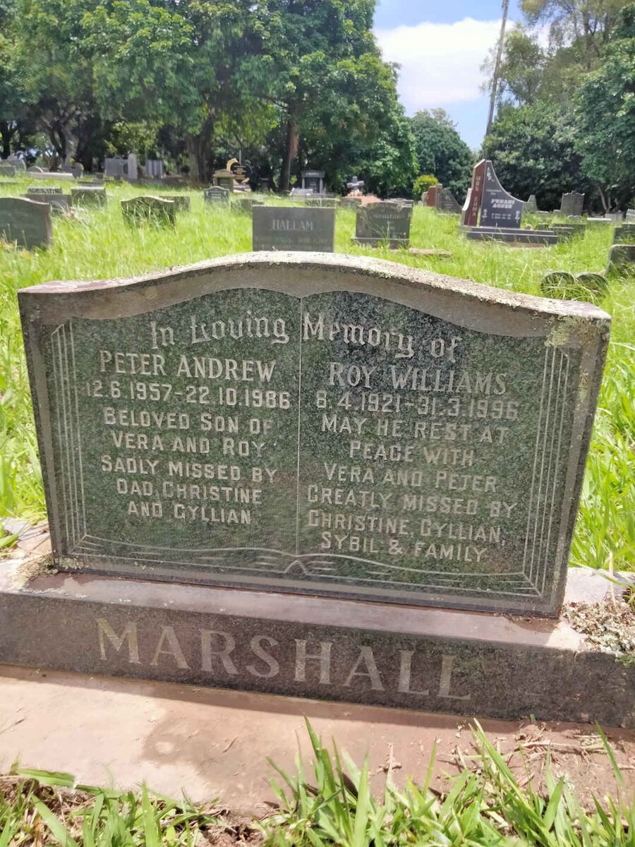 MARSHALL Roy Williams 1921-1996 :: MARSHALL Peter Andrew 1957-1986