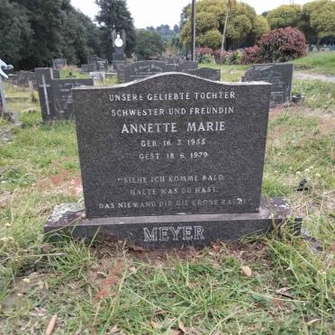 MEYER Annette Marie 1955-1979