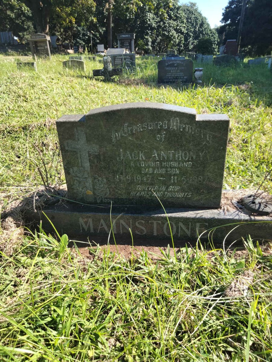 MAINSTONE Jack Anthony 1947-1987