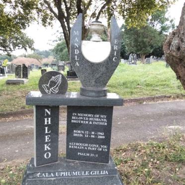 NHLEKO Mandla Eric 1962-2009