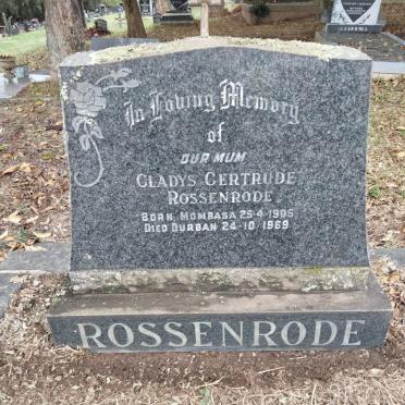 ROSSENRODE Gladys Gertrude 1905-1969