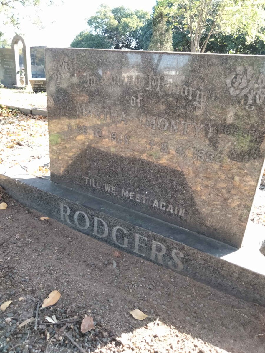 RODGERS Martha 1??6-19?2