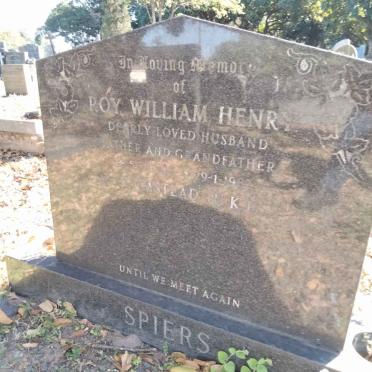 SPIERS Roy William Henry ?-1982