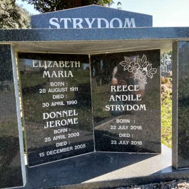 STRYDOM Elizabeth Maria 1911-1990 :: STRYDOM Donnel Jerome 2003-2005 :: STRYDOM Reece Andile 2018-2018
