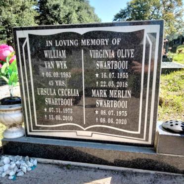WYK William, van -1983 :: SWARTBOOI Virginia Olive 1955-2018