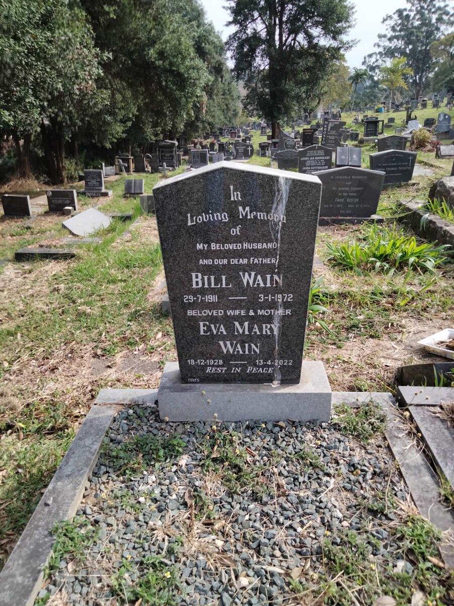 WAIN Bill 1911-1972 &amp; Eva Mary 1928-2022