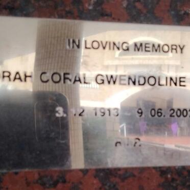 ROBINSON Norah Coral Gwendoline 1913-2003