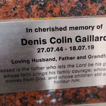 GAILLARD Denis Colin 1944-2019