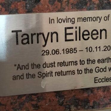 VERE Tarryn Eileen 1985-2021